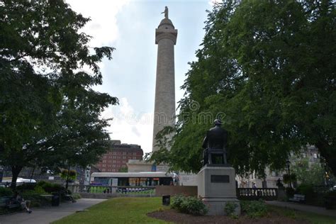 Washington Monument In Baltimore Maryland Editorial Image Image Of