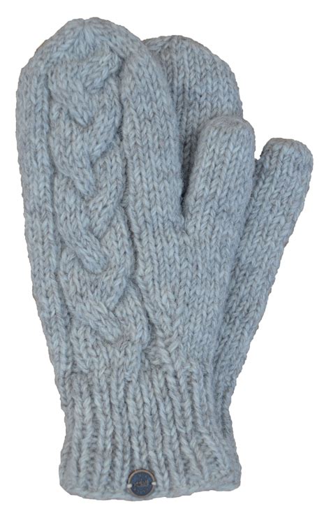 Gorgeously warm, fully fleece lined, cable, hand knitted mittens 