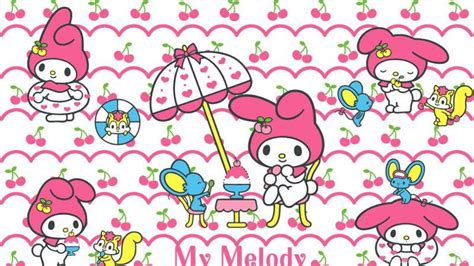 #little twin stars #pompompurin #cinnamoroll #my melody #hello kitty #hello kitty wallpaper #my melody wallpaper #sailor moon wallpaper #sanrio wallpaper #sanrio #japan. Wallpaper: My Melody, Sanrio, Cute, Pink Rabbits, Animals ...