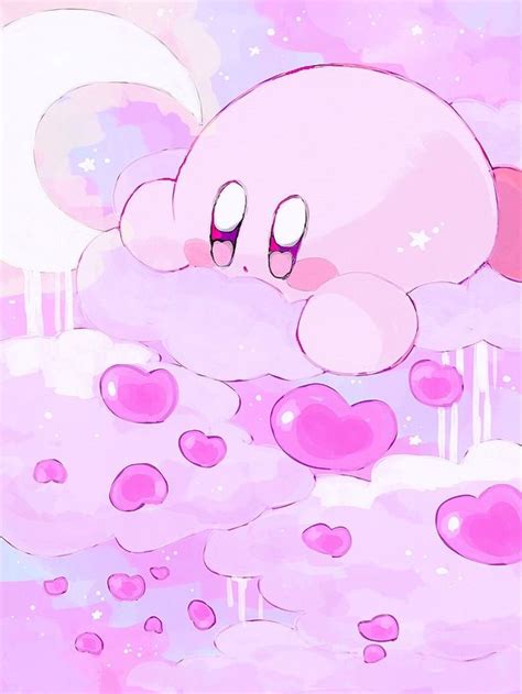 Kawaii Cloud Heart Kirby Wallpaper Kirby Character Kirby Art Kirby