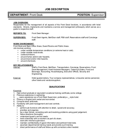 Example help desk resume objective. FREE 10+ Sample Front Desk Job Description Templates in PDF | MS Word