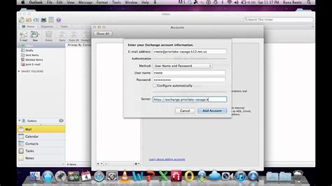 Set Up Outlook On A Mac Youtube