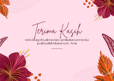 Background Kosong Kartu Ucapan Terima Kasih Pernikahan For Free