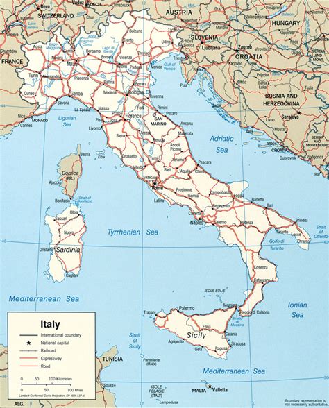 La Carte Geographique D Italie Passions Photos