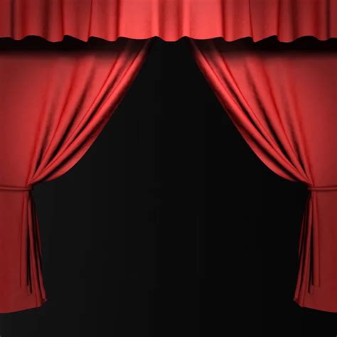 3d Red Stage Curtain With Spotlights Stock Photo By ©sommersby 40830913