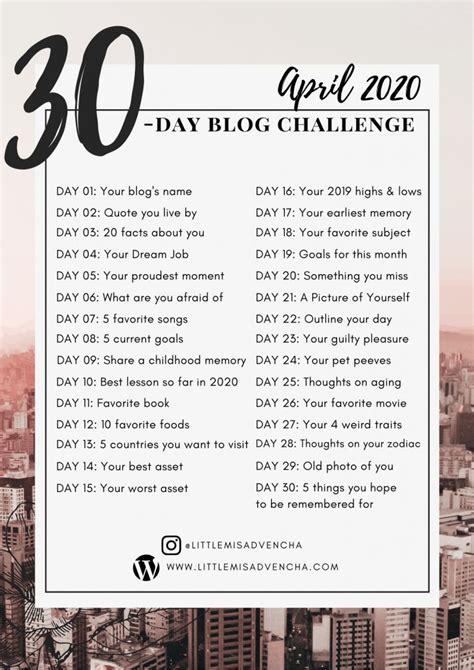 30 Day Blog Challenge Devouring Books Writing Challenge Blog