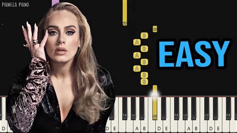 Adele Someone Like You Easy Piano Tutorial By Pianella Piano Youtube