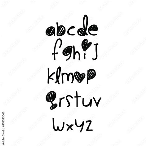 Brushpen Alphabet Modern Calligraphy Handwritten Letters Vector