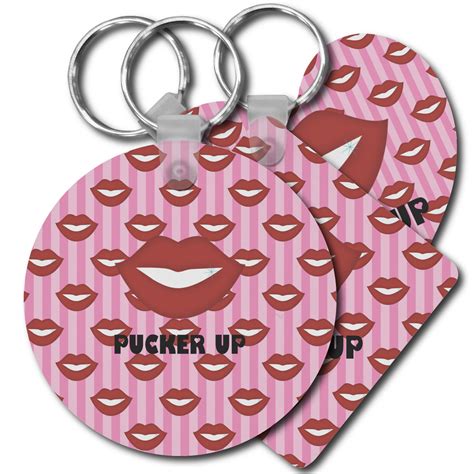 Lips Pucker Up Plastic Keychain Youcustomizeit