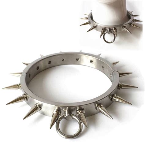 Stainless Steel Sex Slave Collar For Men And Women Size Metal Heavy