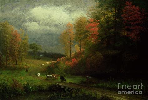 Rainy Day In Autumn Painting By Albert Bierstadt