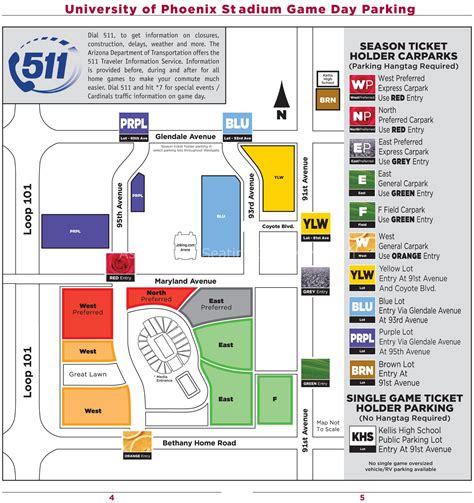 University Of Phoenix Stadium Parking Map Parking Map University Of