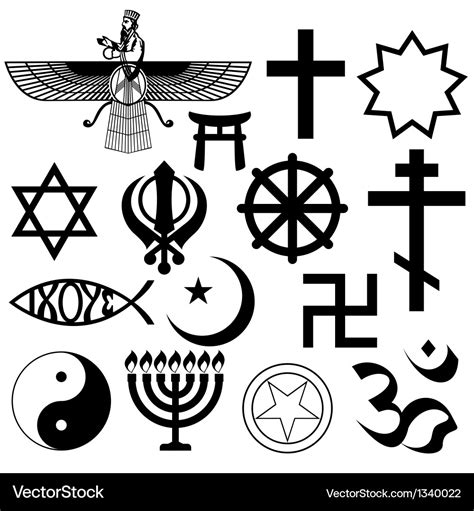 Religious Symbols Royalty Free Vector Image Vectorstock
