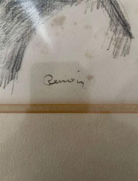 Renoir Signed Original Pencil Drawing 8 X 10 Etsy Uk