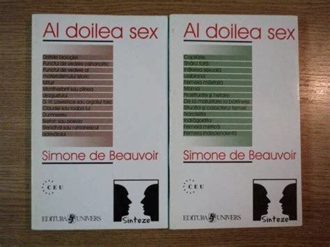 Simone De Beauvoir Al Doilea Sex 2 Volume Stare Impecabila Okaziiro