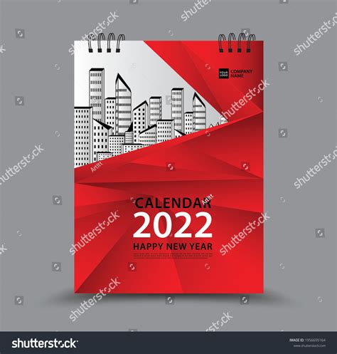 Cover Calendar 2022 Year Template Vector 库存矢量图（免版税）1956695164
