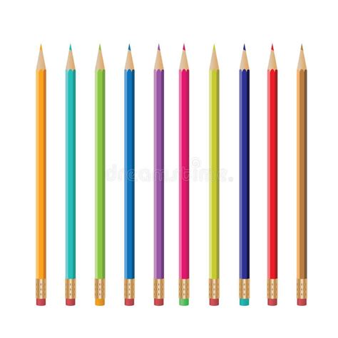 Colorful Pencils Design Pencil Vector Stock Vector Illustration Of