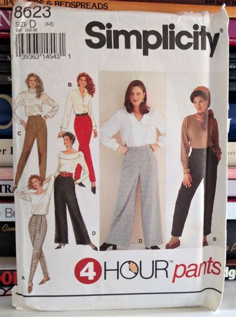 Simplicity 8623 1993 Simplicity 4 Hour Pants Pattern By