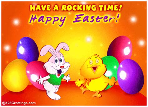 Wish loved ones a happy easter with online easter cards. A Rocking Easter Wish! Free Happy Easter eCards, Greeting Cards | 123 Greetings