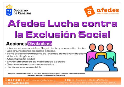 Afedes Lucha Contra La Exclusión Social Afedes Proyectos