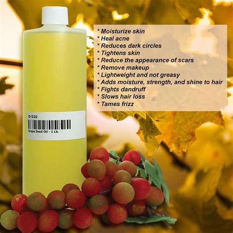 Cold pressed 100% pure natural grape seed for skin face hair Grape Seed Oil - 1 Lb. in 2020 | Grapeseed oil, Seed oil ...