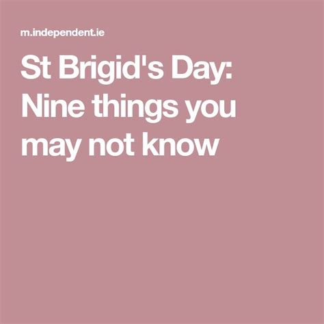St Brigids Day Nine Things You May Not Know St Brigid Brigid