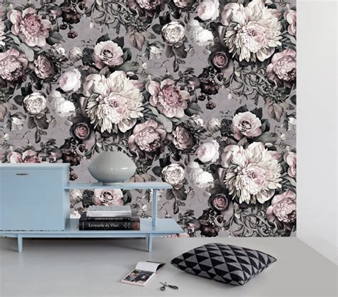 49 Ellie Cashman Dark Floral Wallpaper Wallpapersafari
