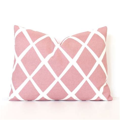 Pale Pink Lattice Lumbar Decorative Designer Pillow Cover Throw Cushion