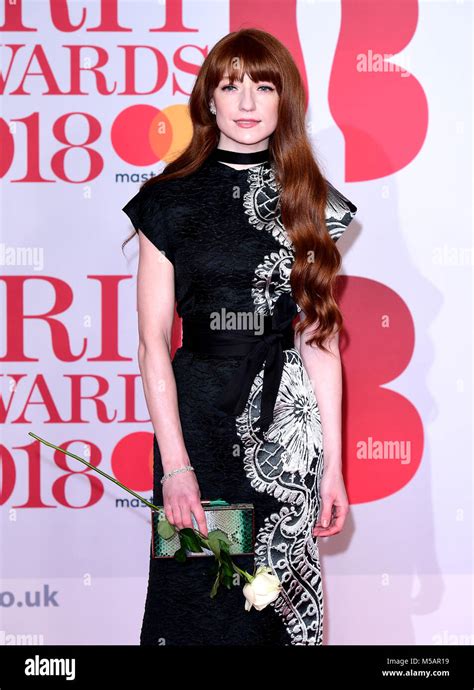Nicola Roberts Attending The Brit Awards At The O2 Arena London Stock