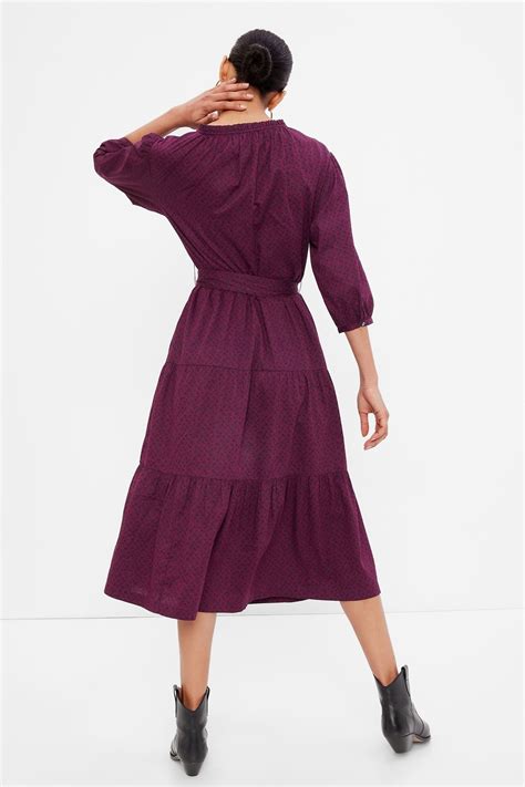 Buy Gap Tiered Tie Waist Midi Dress From The Gap Online Shop