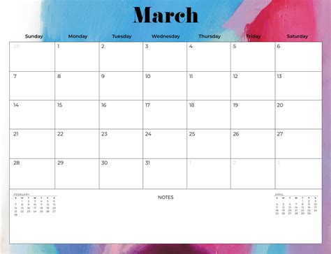 Select any style you want then download and print. Printable Cute March 2021 Calendar Template Images - Set ...
