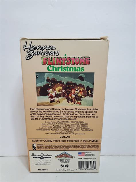 Hanna Barberas Flintstone Christmas Vhs 85024060841 Ebay