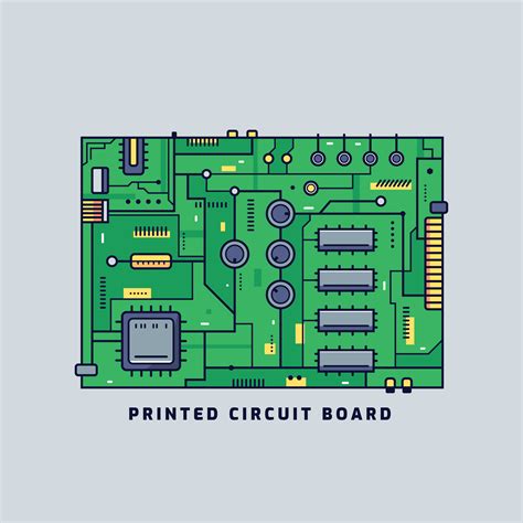 Printed Circuit Board Vector 344772 Vector Art At Vecteezy