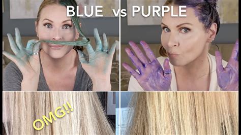 Blue Vs Purple Shampoo Brassy Hair Skip2mylou Youtube