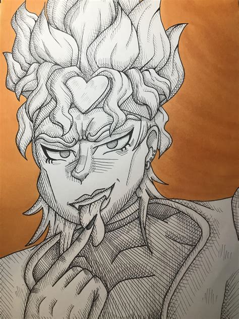 Fanart Dio Brando I Tried Crosshatching For The First Time In A