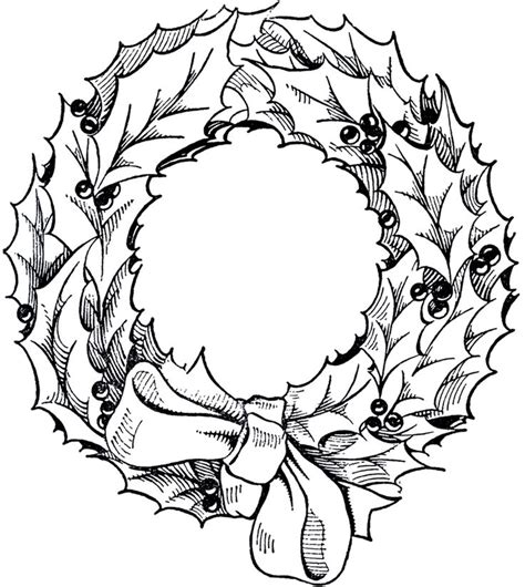 Vintage Christmas Wreath Graphic Christmas And Holiday Clipart For