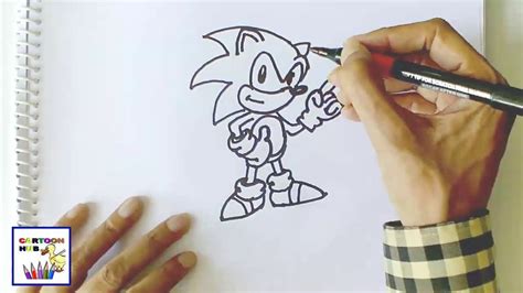 How To Draw Sonic The Hedgehog Easy Step By Step Drawing Tutorial Youtube