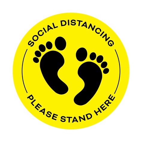 Custom Logo Wait Here Social Distancing Floor Stickerdecals Anti Slip