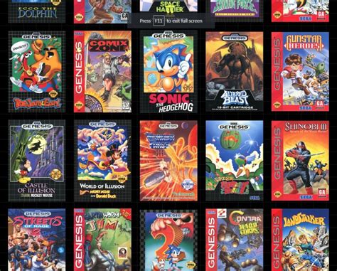 Final 12 Genesis Mini Games List Includes One Of The Worlds Rarest