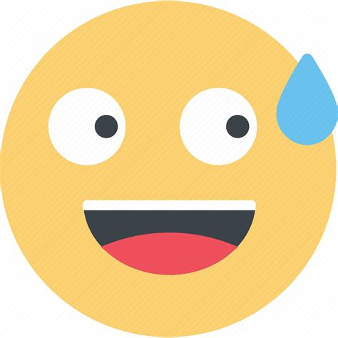 Embarrassed Emoji Emoticon Sweat Icon Download On Iconfinder