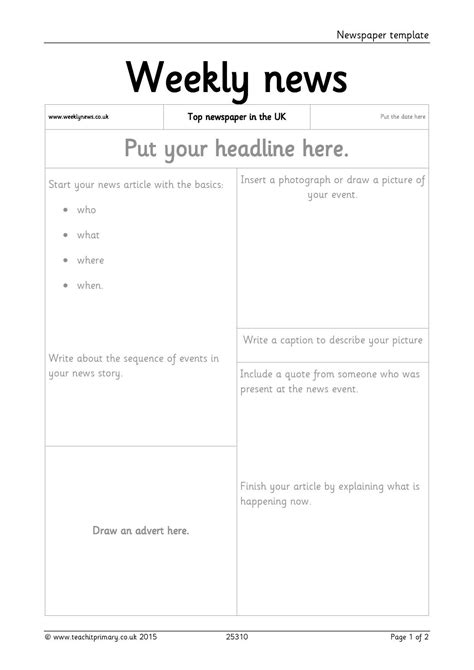 The Astounding Newspaper Template Throughout Report Writing Template