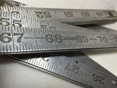 Vintage Craftsman Aluminum Folding Ruler No 3937 16ths Inches Vintage