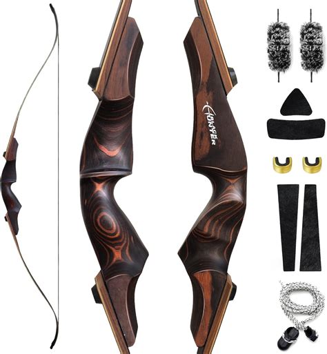 Black Hunter Takedown Recurve Bow 60 Inch Right Hand Archery Bow 20