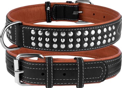 Collardirect Handmade Studded Leather Dog Collar Black X Large