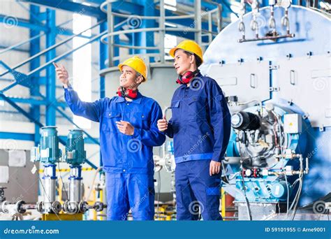 Worker In Asian Manufacturing Plant Stock Image Image Of Safety