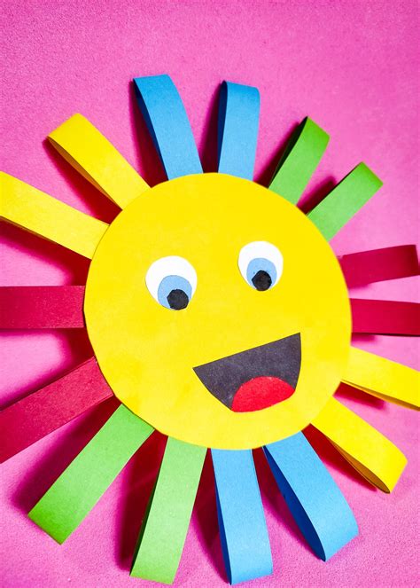 Rainbow Sun Craft Easy Paper Craft Kids Activity Zone