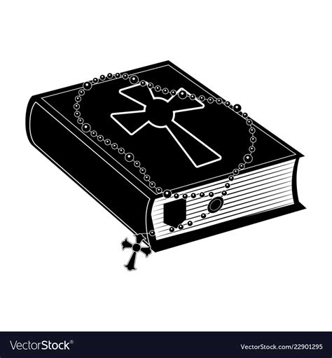 Holy Bible Silhouette Royalty Free Vector Image