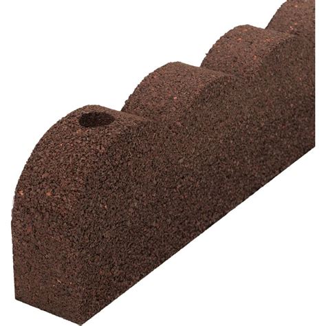 122m Greenfingers Recycled Rubber Scallop Lawn Edging Terracotta H9cm
