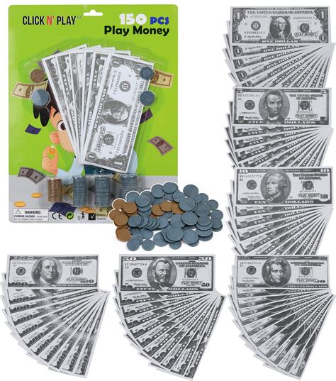 Buy Click N Play Pretend Play Money For Kids Realistic Bills And Coins