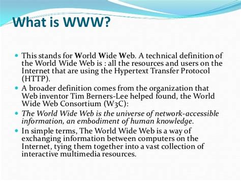 World Wide Web Definition World Wide Web ~ Anak Baru Ngeblog There